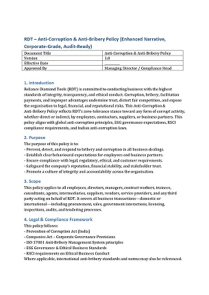 RDT-Anticorrection-Policy